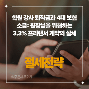 학원 강사 퇴직금과 4대 보험 소급: 원장님을 위협하는 3.3% 프리랜서 계약의 실체